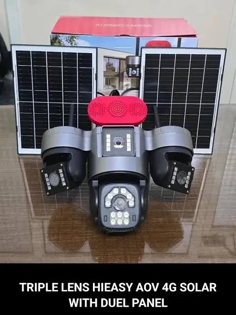 Okam pro 4G Solar 12mp 3 lens PTZ Ai Human Tracking CCTV Camera(European version)
