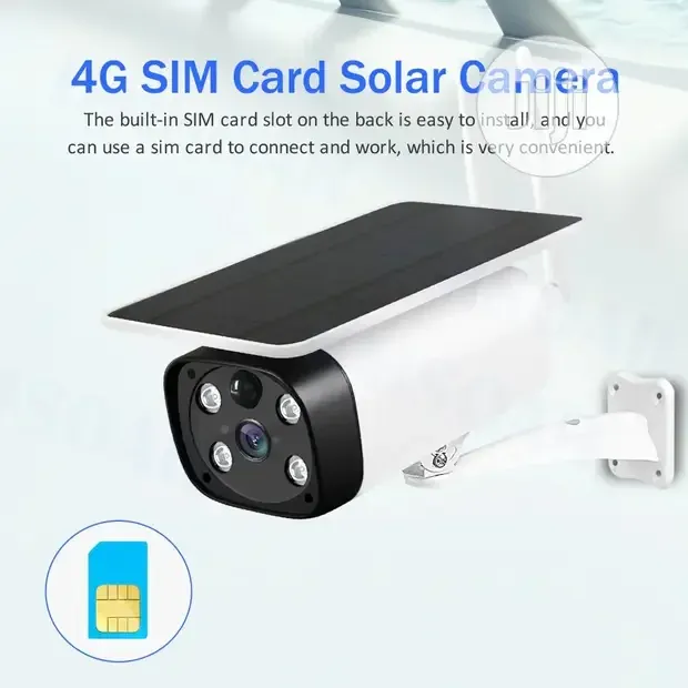 4G Outdoor SIM Card Solar Wireless Security Camera